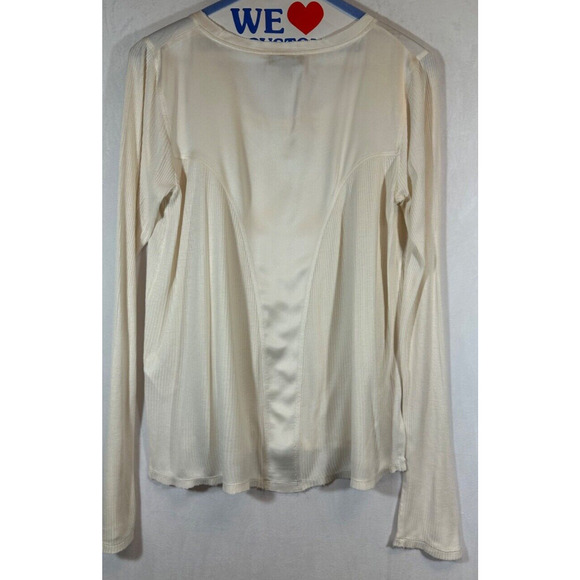 rag & bone 100% Silk Knit Long Sleeve Top Size M Pullover Designer B21 - Picture 5 of 7